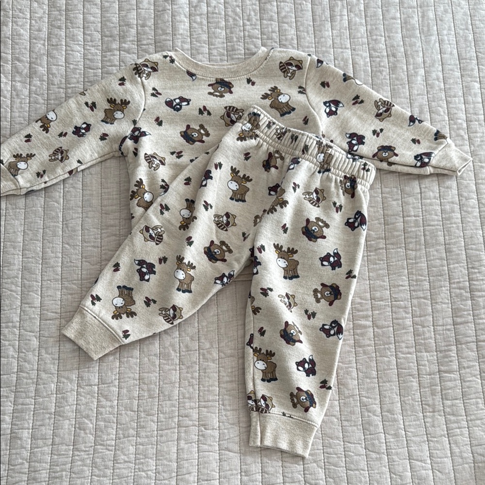 Garanimals Woodland Animals Matching Sweatshirt/Sweatpants set